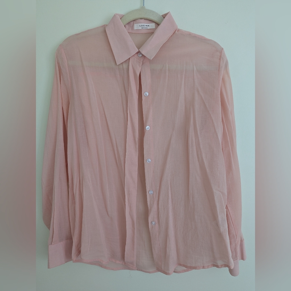 Light Pink Button-Up Shirt